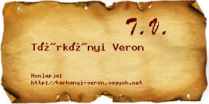 Tárkányi Veron névjegykártya
